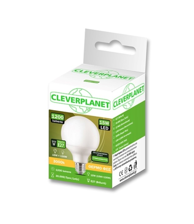 ΛΑΜΠΕΣ LED GLOB Ε27 15W ΘΕΡΜΟ