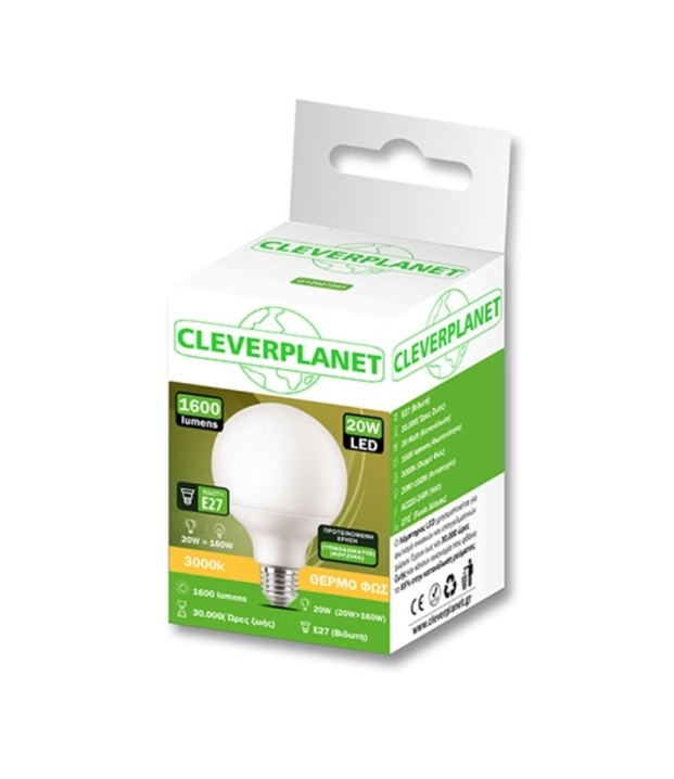 ΛΑΜΠΕΣ LED GLOB Ε27 20W ΘΕΡΜΟ ΛΑΜΠΕΣ LED GLOB Ε27 20W ΘΕΡΜΟ