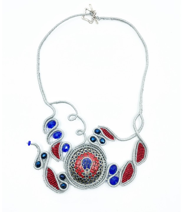 ΚΟΛΙΕ ΑΣΗΜΙ ΜΕ ΚΟΚΚΙΝΟ ΚΑΙ ΙΝΔΙΚΗ ΠΕΤΡΑ ΚΟΛΙΕ ΑΣΗΜΙ ΜΕ ΚΟΚΚΙΝΟ ΚΑΙ ΙΝΔΙΚΗ ΠΕΤΡΑ